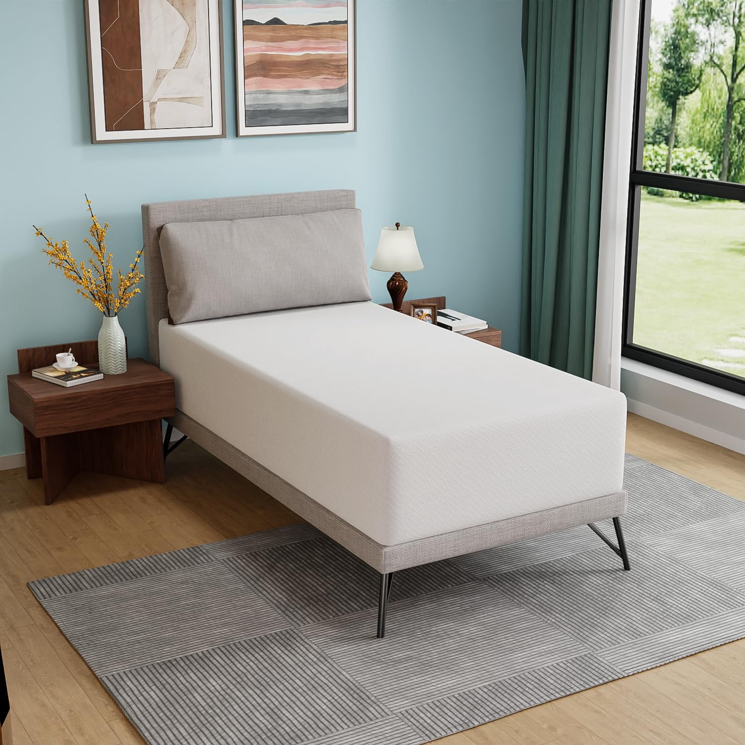YRLLENSDAN Twin Size Mattress, Twin Mattress for Kids, Bunk Beds Mattress, Toddler Mattress, Memory Foam Mattress, 14 inch Twin Mattress in a Box, Medium Firm Mattress Fiberglass Free
