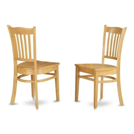 Pemberly Row 37" Wood Dining Chairs in Oak (Set of 2)