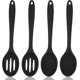 thumbnail image 1 of Juego de 4 cucharas ranuradas y mezcladoras antiadherentes de silicona, cucharas ranuradas grandes de silicona para servir, cucharas antiadherentes resistentes al calor para cocinar,, 1 of 7