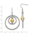 thumbnail image 4 of Stainless Steel Polished Yellow IP-plated Shepherd Hook Earrings; for Adults and Teens; for Women and Men, 4 of 4