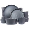 thumbnail image 2 of Elama Luxmatte Contemporary Dinnerware Set, 20 Piece, Dark Grey, 2 of 10