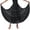 Black-Skirt, variant on Womens Dance Skirts Color Block Layered Flared Maxi Performance Spanish Festival Skirt Black L