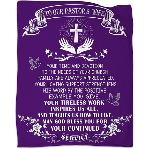 Gift for Pastors Wife Throw Blanket, A Great Appreciation Gift Idea for Pastors Wives,to Our Pastor''s Wife Blanket Gifts 60 * 80in