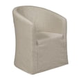thumbnail image 1 of Home Fare Chaise Arrière à Coque avec Roulettes en Tissu Beige, 1 of 6