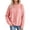 Pink, variant on Diufon Fleece Tops Women Long Sleeve Crewneck Thickened Pajama Tops Fall Winter Cozy Warm Blouses for Home & Going Out