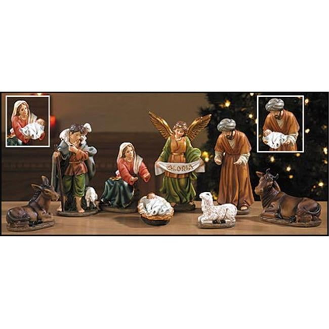 CB Catholic TC535 6 in. 8 Piece Nativity Set