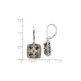 thumbnail image 2 of 7/10 Carat (Ctw) Garnet Dangle Earrings in Sterling Silver 14K Gold Accents, 2 of 4