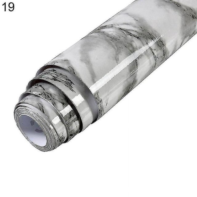 1 rollo de decoración de pared, película de vinilo decorativa de Pvc autoadhesiva impermeable, calcomanía Mural con patrón de mármol, suministros para el hogar (hy)