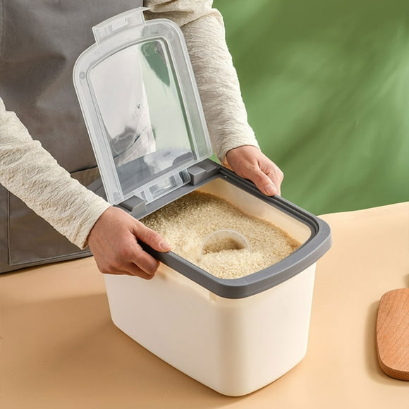 Organizadores y almacenamiento de armarios, organización y almacenamiento, contenedores de almacenamiento, recipientes de almacenamiento, recipiente hermético grande para arroz, recipiente para cereal