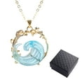 thumbnail image 1 of OceanS Oath Jewelry Boho Blue Ocean Necklace Earrings Rings Set, 1 of 7