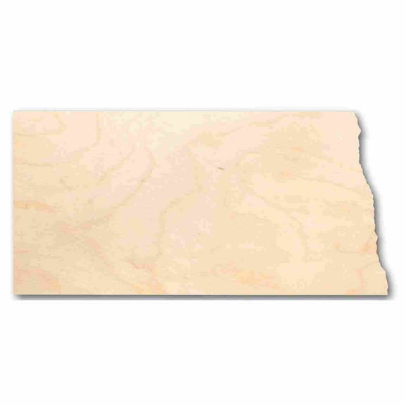 Unfinished Wood North Dakota Shape - State - Craft - up to 46" DIY 3" / 1/4"