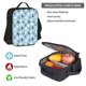 thumbnail image 5 of Disketp Black White Gray Rabbit Mochila Estampada de Gran Capacidad con Lonchera y Estuche, Set de 3 Piezas para Estudiantes, 5 of 7