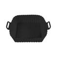 thumbnail image 1 of Silicone Air Fryer Basket Liners Set Of 3 Non-Stick Reusable Parchment Paper Replacement, 1 of 8