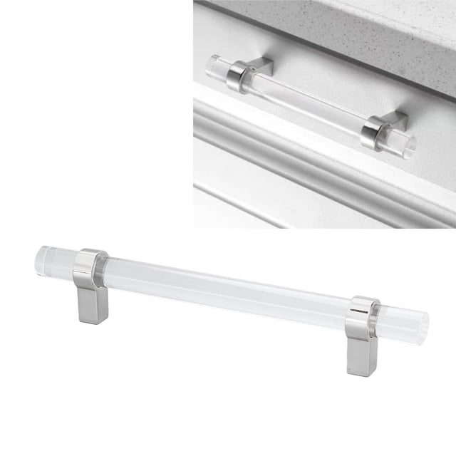 Modern Acrylic Handle, Durable and Strong, Easy To Install for Closets Bookcases Shoe Cabinet