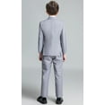 thumbnail image 5 of ETHAN Teen Boy Suit Colorful Formal Suits 3 Piece Slim Fit Dresswear Suit Set Gray 20 Years, 5 of 8