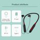 thumbnail image 4 of Ganfancp Los Auriculares Bluetooth Montados En El Cuello Tienen Una Buena Calidad de Sonido Estéreo, Se Pueden Insertar En Una Tarjeta de Memoria y Son Cómodos de Llevar. Ofertas Del Día Sólo En Líne, 4 of 6