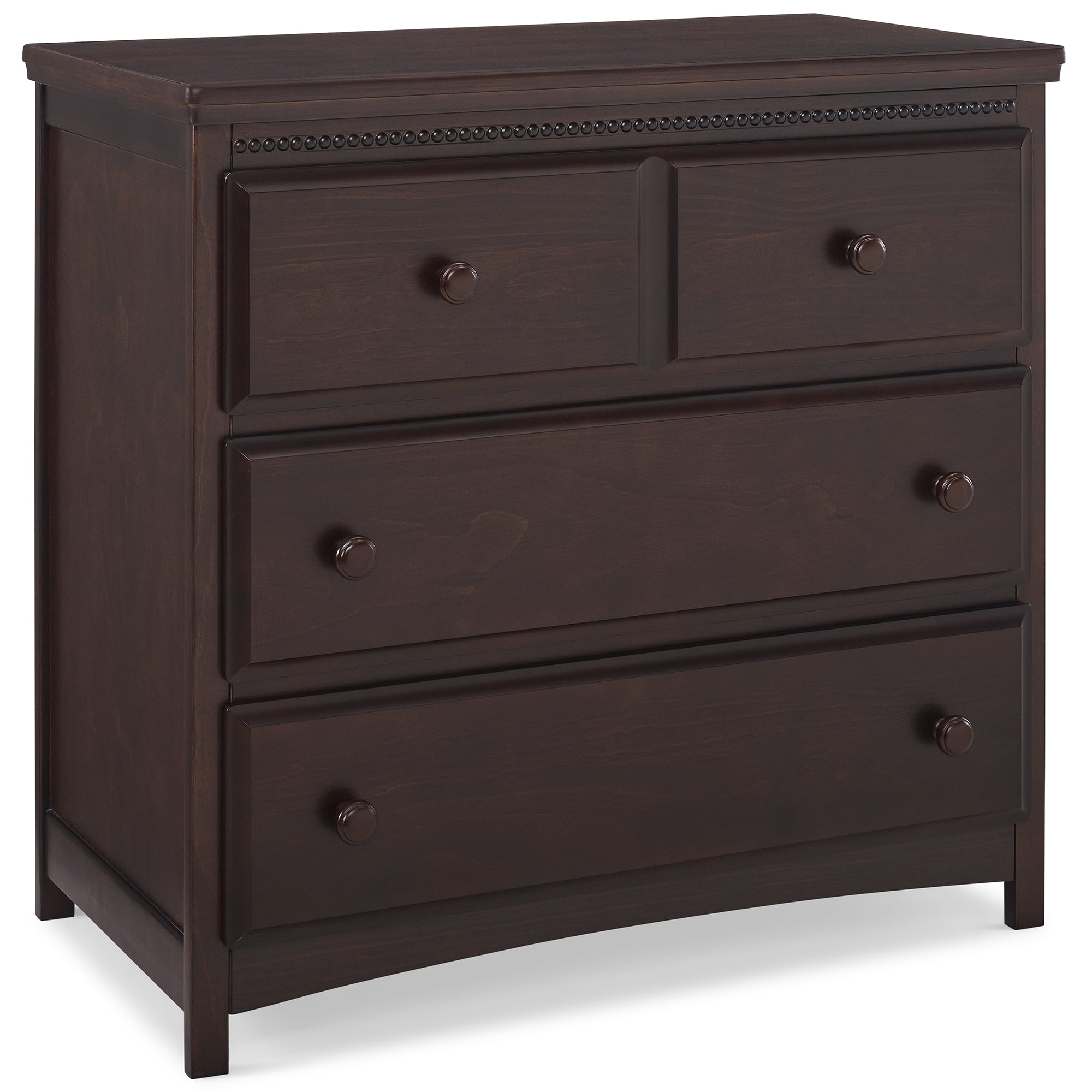 Delta Children Waverly 3 Drawer Dresser with Changing Top, Walnut