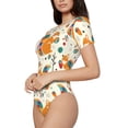thumbnail image 2 of The Xecao Squirrel With Colorful Tail Women's Crew Neck Body Suit, a short-sleeved bodysuit and basic swimsuit, both comfort and style for dating and daily life, 2 of 9