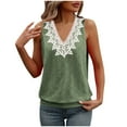 thumbnail image 2 of Timegard Tank Tops for Women Eyelet Lace V Neck Tunic Tops Dressy Casual Comfy Sleeveless Tops Travel, 2 of 9
