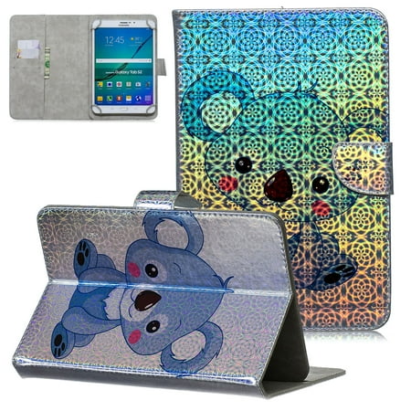 Cover Galaxy 3 Tablet Universal 7 inch Tablet Case, Allytech Colorful Painting Wallet Stand Case Cover, Fit All 6.5-7.5 inch Tablet (Galaxy Tab A 7.0/ Tab 3 Lite 7.0/ Tab E 7.0/ Tab J 7.0/ Fire 7 2015 2017), Koala ()
