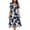 Navy, variant on Floral Maxi Dresses for Women Plus Size V Neck Puff Sleeve Sundress Lightweight Wrap Dress Summer Boho Sundress