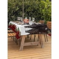 thumbnail image 2 of Outdoor Tablecloth with Umbrella Hole and Zipper, Christmas Tree Rectangle Table Cloth 52x70 Inch Waterproof Tablecloth, Xmas Pine Cones Forest Poinsettia Buffalo Plaid Picnic Table Cover for Patio, 2 of 7