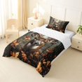 thumbnail image 2 of Castle Fairy Teens Whitetail Deer Twin Comforter Sets 2pcs,Misty Autumn Forest Bird Bedding Set,Brown Orange Gray,Reversible,1 Comforter and 1 Pillowcase, 2 of 6