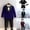 Blue, variant on Kids Boys Formal Suit Set Toddler Blazer Jacket Pants Pageant Tuxedo Wedding Bowtie Outfits Set Ring Bearer Birthday Piano Performance Clothes Gentleman Clothing Set