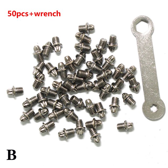 50Pcs Bicycle Replacement Pedal Pins Non-Slip with Wrench Bike Pedal Bolts