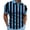 Blue, variant on Kilaqueen Golf Shirts for Men Mpisture Wicking Quick Dry Short Sleeve Button Collared Tees Fashion Striped Summer Beach Fitness Gym Shirts