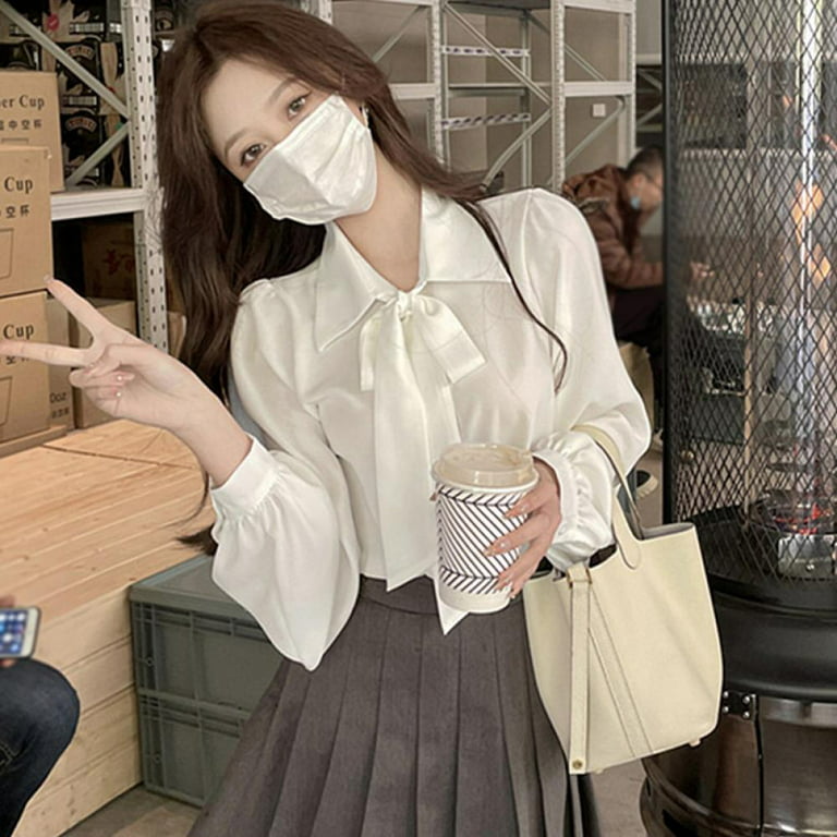Korean Clothes White Shirt, Korean Clothes Women Shirt