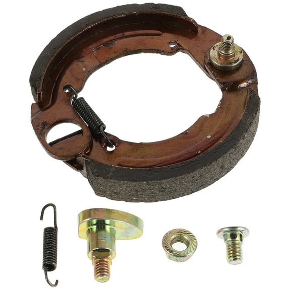HOMEMAXS 1 Set Replacement Rear Brake Shoe Brake Drum Shoe Motorcycle Drum Brake Pad Precision Manufacturing And Effortless Replacement Brake Drum Shoe