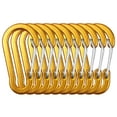 thumbnail image 1 of TFixol 10-Pack Golden Aluminum Alloy S-Shape Spring Clips, Flat Wire Carabiners, 50x26mm, 5.4g, Multi-Color Options, 1 of 5
