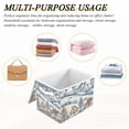 thumbnail image 6 of Yayeee Collapsible Cube Storage Bin with Lid Fabric Closet Decorative Basket with Handles, Blue Snowy Mountain, 6 of 7
