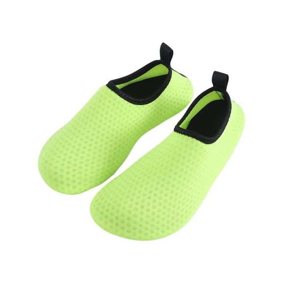Domzle Kids Boys Girls Swim Water Shoes, Toddler Kids Swim Water Shoes Non-Slip Quick Dry Beach Shoes,Barefoot Sports Shoes Aqua Socks for Beach Outdoor Sports Green