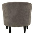 thumbnail image 4 of Pemberly Row Traditional Polyester Fabric & EPS Curved Tub Chair in Gray, 4 of 4