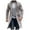 Grey, variant on QHFBli Mens Double Trench Coat Men Solid Color Lapel Button Cardigan Mid Length Windbreaker Jacket Casual Loose Comfortable Grey XXXL
