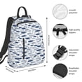 thumbnail image 2 of Honeii Blue Fish Print Lightweight Backpacks,Carry on Backpack,Durable Backpack for School, Work & Travel, 2 of 7