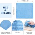thumbnail image 4 of 16-piece Set 15pcs Car Microfiber Wiping Cloths Polishing Drying Washing Cleaning Cloths Thick Large Size Cloth Scratch Resistant, 15.75 x 15.75 Inch (Light Blue), 4 of 4