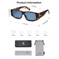 thumbnail image 5 of Gafas de Sol SOJOS Trendy Y2K Rectangulares Polarizadas SJ2228 Marrón, 5 of 5