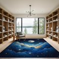 thumbnail image 2 of ODIKA Large Nebula Galaxy Starry Planets Motif Planetary Stars Themed for Dining Room, Basement, Office, Non-Slip Chair-Friendly, 2 of 7