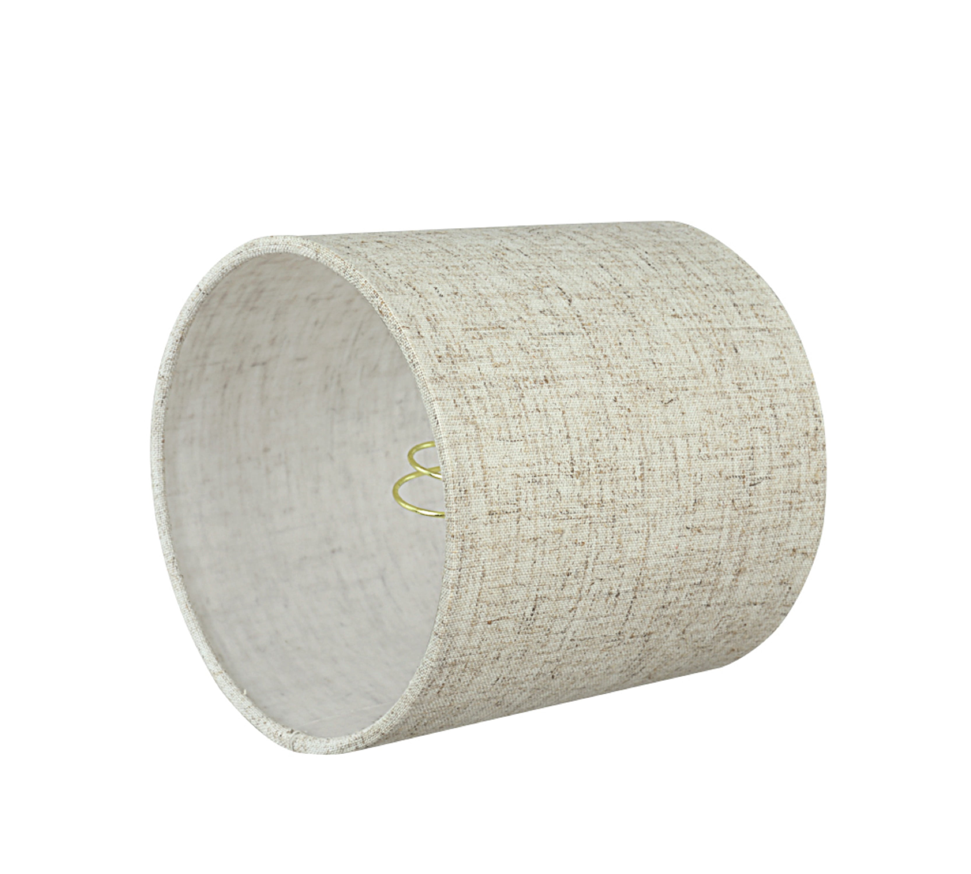 Aspen Creative 31196 Transitional Drum (Cylinder) Shaped Clip-On Construction Lamp Shade in Beige, 5" wide (5" x 5" x 5")