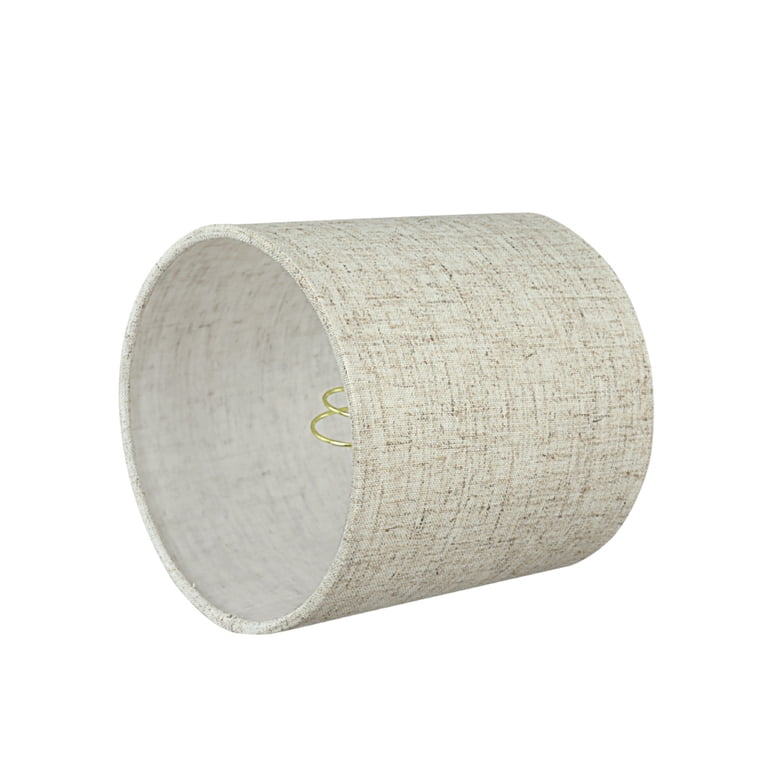 Aspen Creative Transitional Drum Lamp Shade – Beige, 5x5x5 Inch, Clip-On Fitter For Candelabra Bulbs, Chandeliers & Wall Sconces
