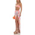 thumbnail image 2 of Biekopu Women 2 Piece Summer Outfits Printed Strapless Tube Tops and Splits Long Skirt for Streetwear Aesthetic Clothes, 2 of 5