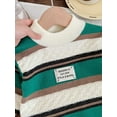 thumbnail image 4 of Suealasg Little Boys Sweater Baby Fall Winter Clothes Striped Print Crew Neck Long Sleeve Knit Pullovers Tops Kids Toddler Boys Warm Knitwear 1-6 Years, 4 of 6