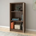 thumbnail image 2 of Corliving Quadra Engineered Wood 3-Tier Adult Bookcase with 2 Adjustable Shelves, 2 of 4