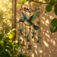 thumbnail image 5 of Graceful Hummingbird Wind Chime Goldfinch Bird Acrylic Wind Chime Suncatcher with Crystal Beads, Metal Hanging Decor for Garden Patio Window Indoor Outdoor Gift, 5 of 6