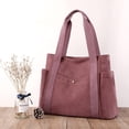 thumbnail image 4 of Women's Canvas Tote Handbags Multi-pocket Retro Casual Shoulder Bag Top Handle Satchel Tote Purse, 4 of 11