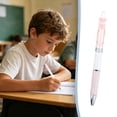 thumbnail image 2 of Retractable Pens, Black Gel Pens Ink Writing Pens, Soft Grip Click Pens – 1 Pcs, 0.5 Mm Fine Point, Smooth Writing Pens, Cute Retractable Rollerball Pens for Journaling, Writing Planner(Pink), 2 of 9