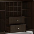 thumbnail image 5 of Simpli Home Bedford Wood 54" Transitional Sideboard Buffet and Wine Rack in Dark Chestnut Brown, 5 of 8